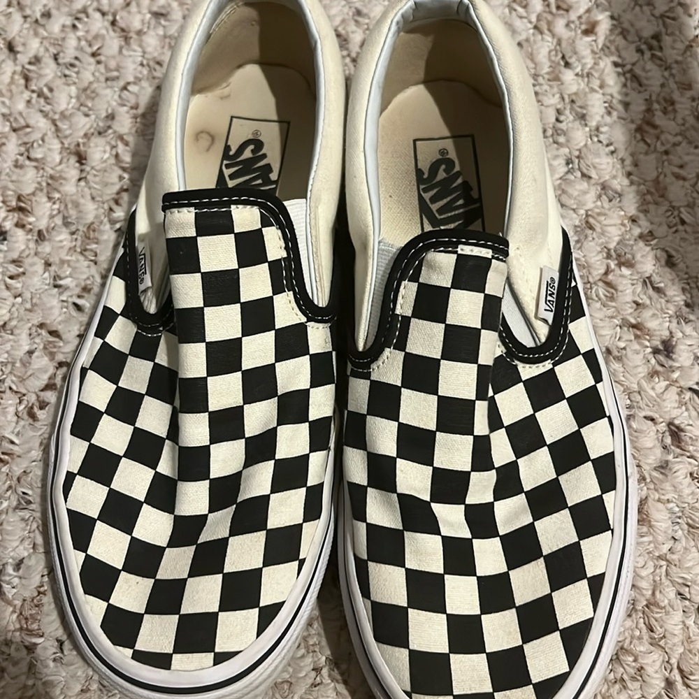 Vans checked shoes 7.5 men's/ 9.0 women's